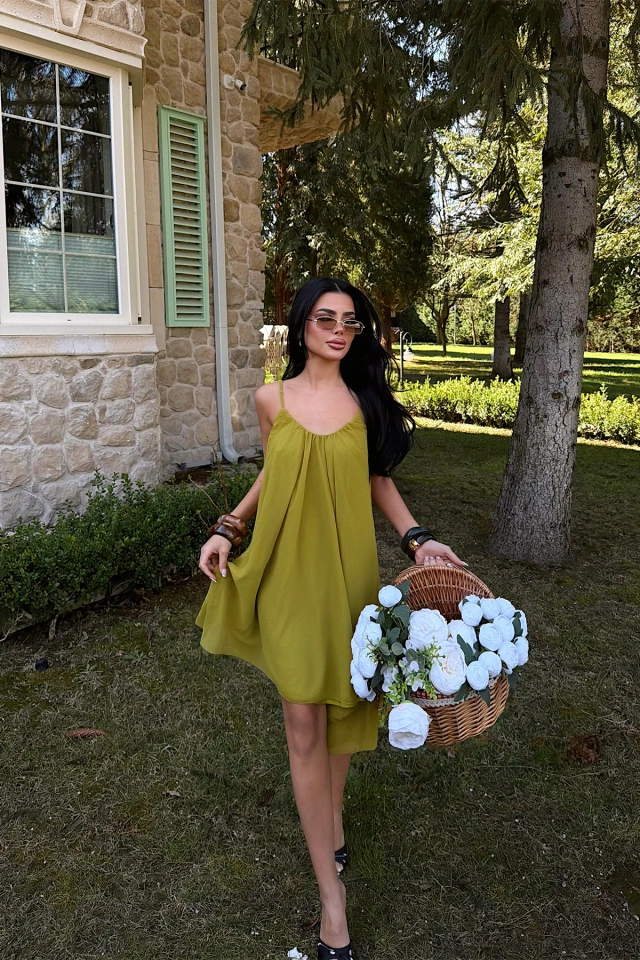 Sarı Isobel Elbise ATE-3505 - 1