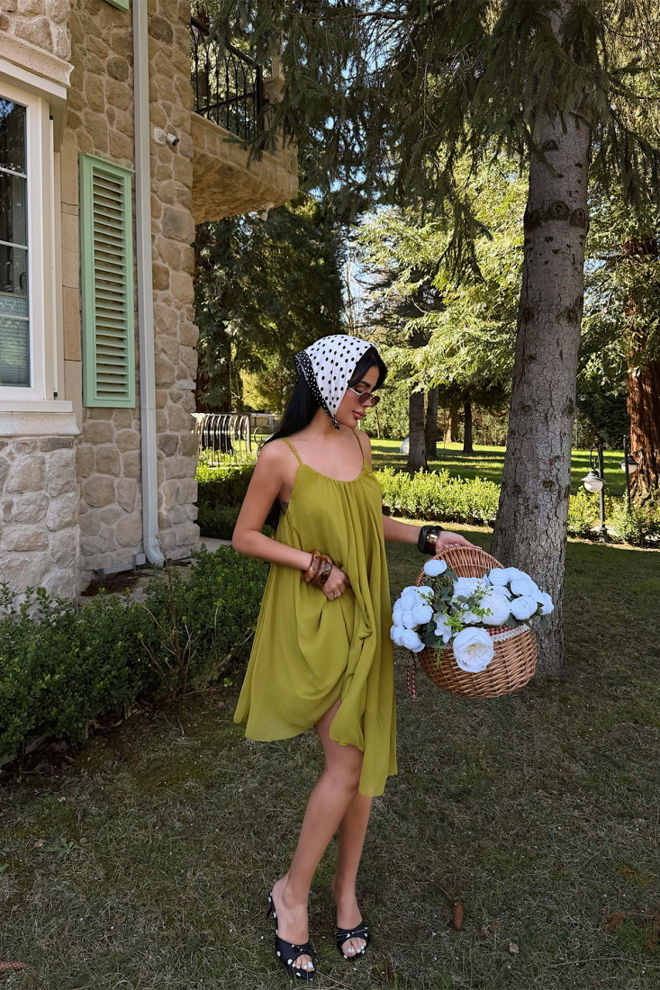 Sarı Isobel Elbise ATE-3505 - EYYO