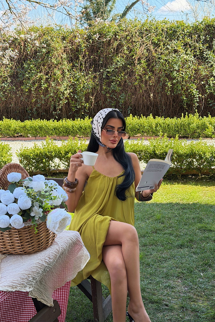 Sarı Isobel Elbise ATE-3505 - EYYO