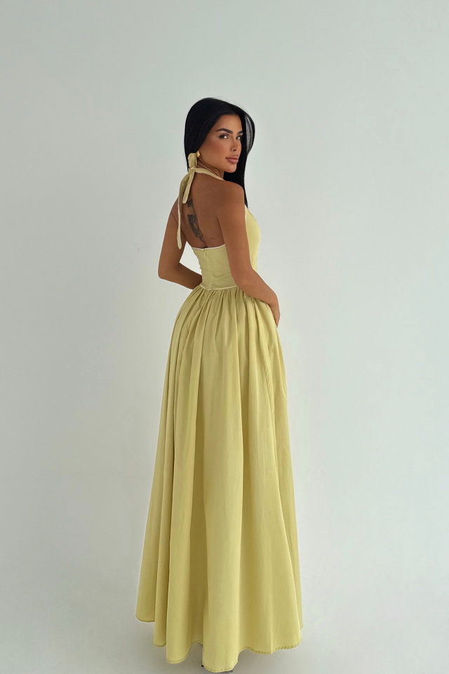 Sarı Neyela Elbise ATE-3459 - 3