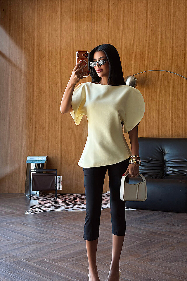 Sarı Solendra Bluz -