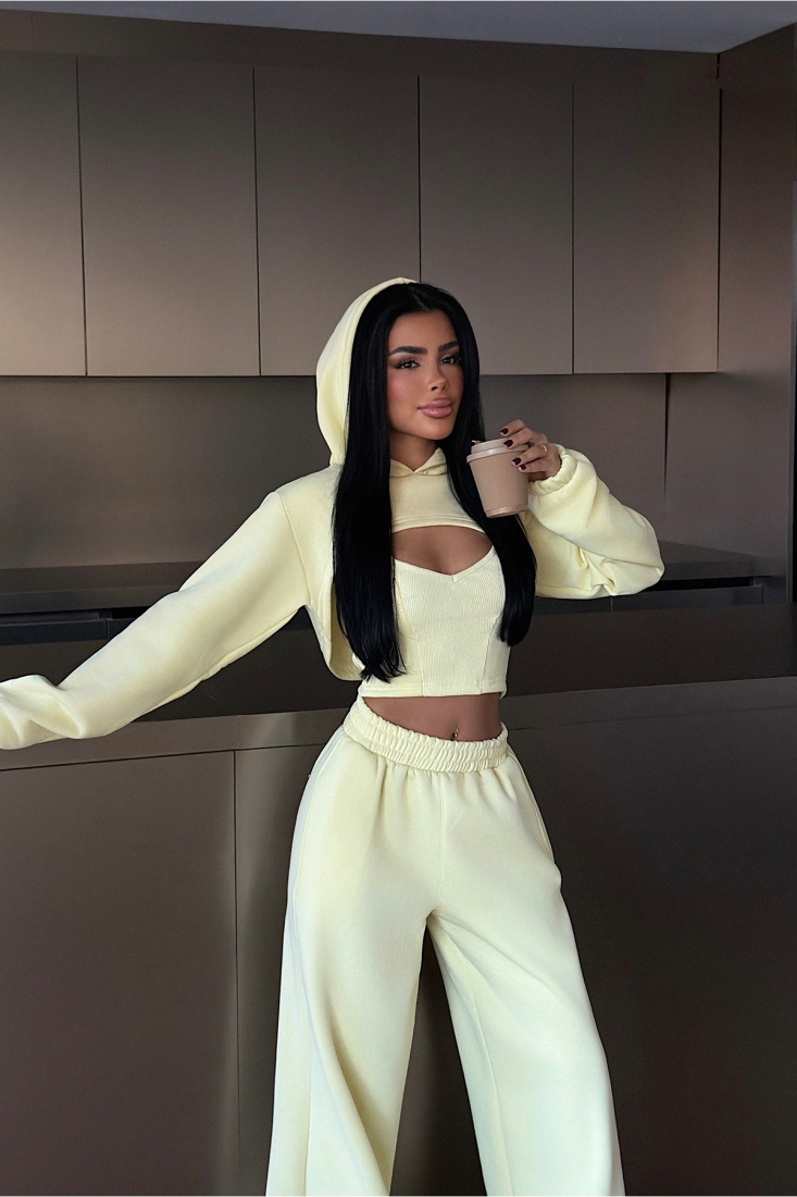 Sarı Corsica Eşofman Takımı ATE-3884 - EYYO