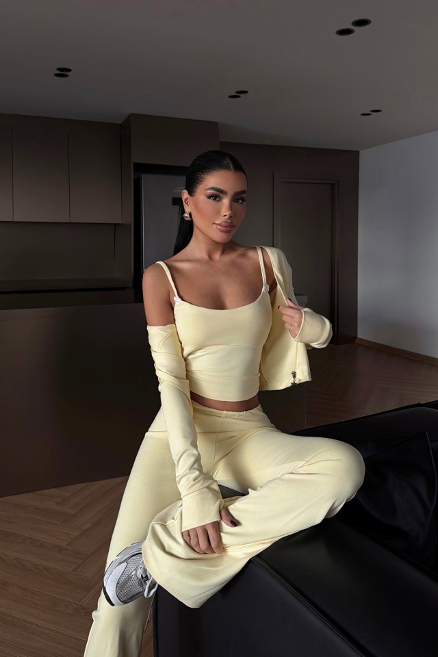 Sarı Croplu Takım ATE-4143 - 2