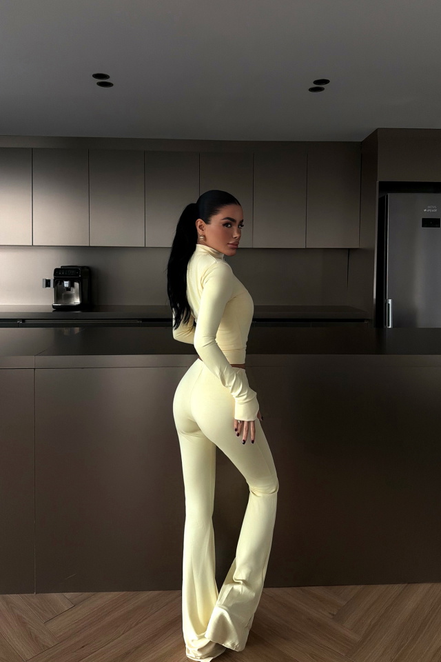 Sarı Croplu Takım ATE-4143 - 4