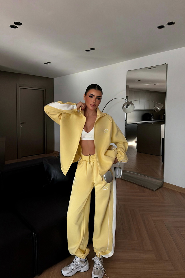 Sarı Gionna eşofman takımı ATE-4354 