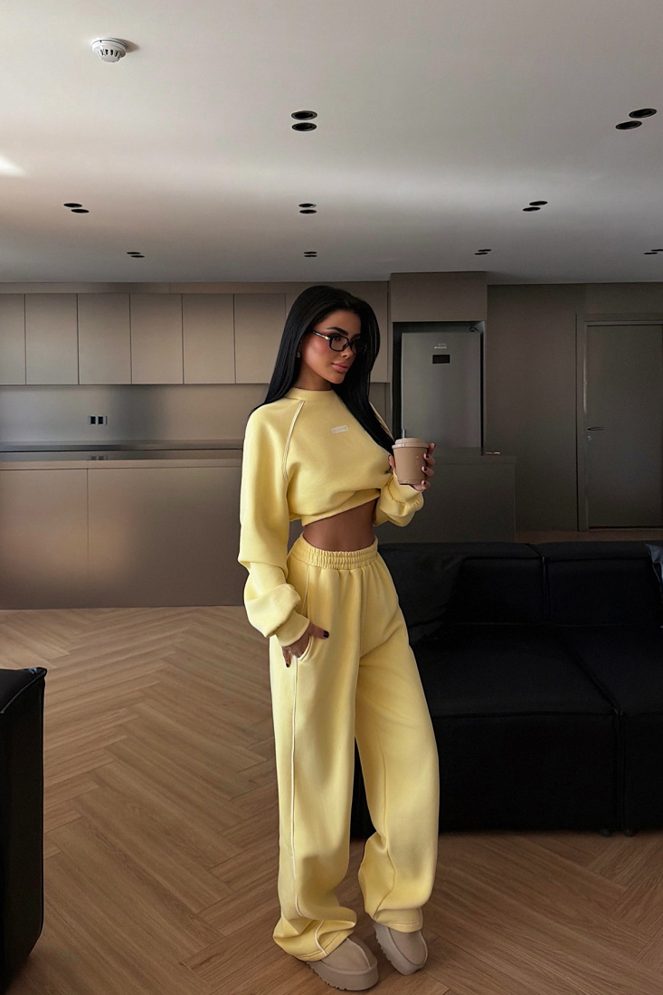 Sarı Breathe Eşofman Takımı ATE-3842 - EYYO