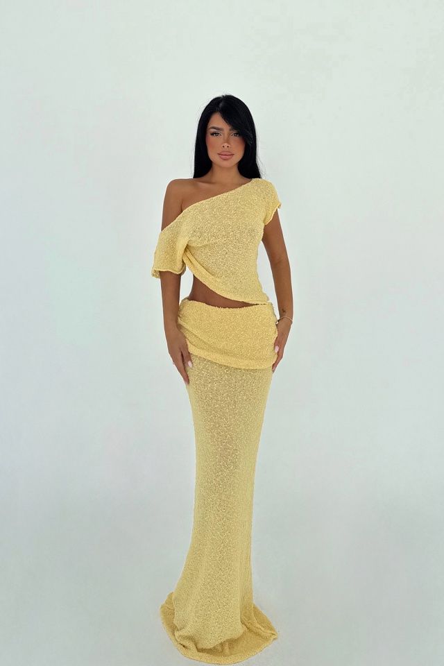 Sarı Lilaea Triko Takım ATE-3221 