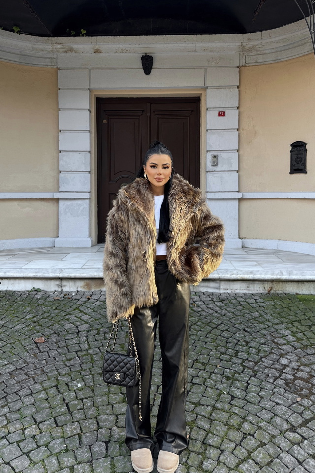 Sarı Eva Kısa Kürk ATE-0683 - 4