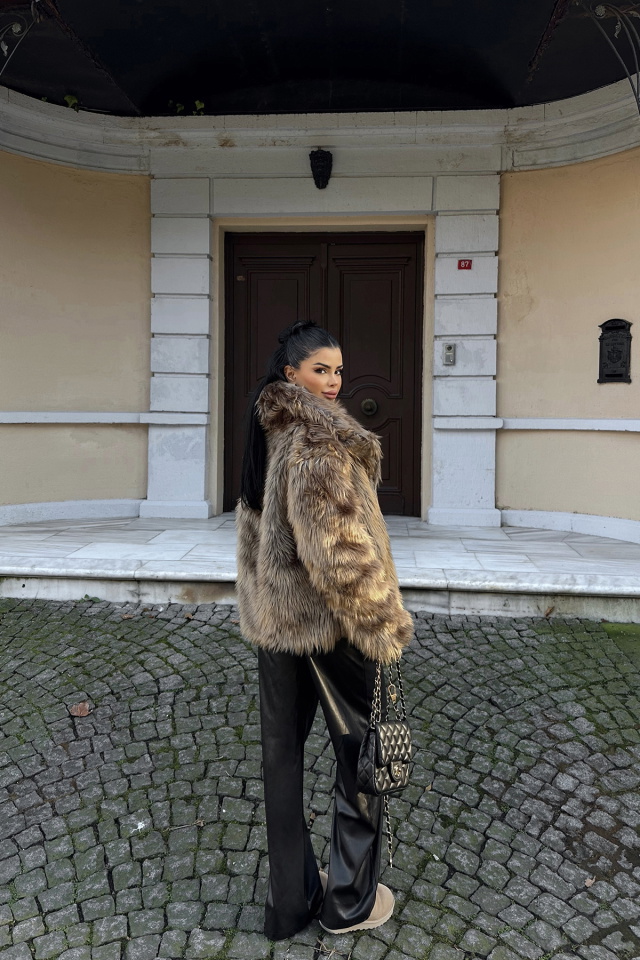 Sarı Eva Kısa Kürk ATE-0683 - 5