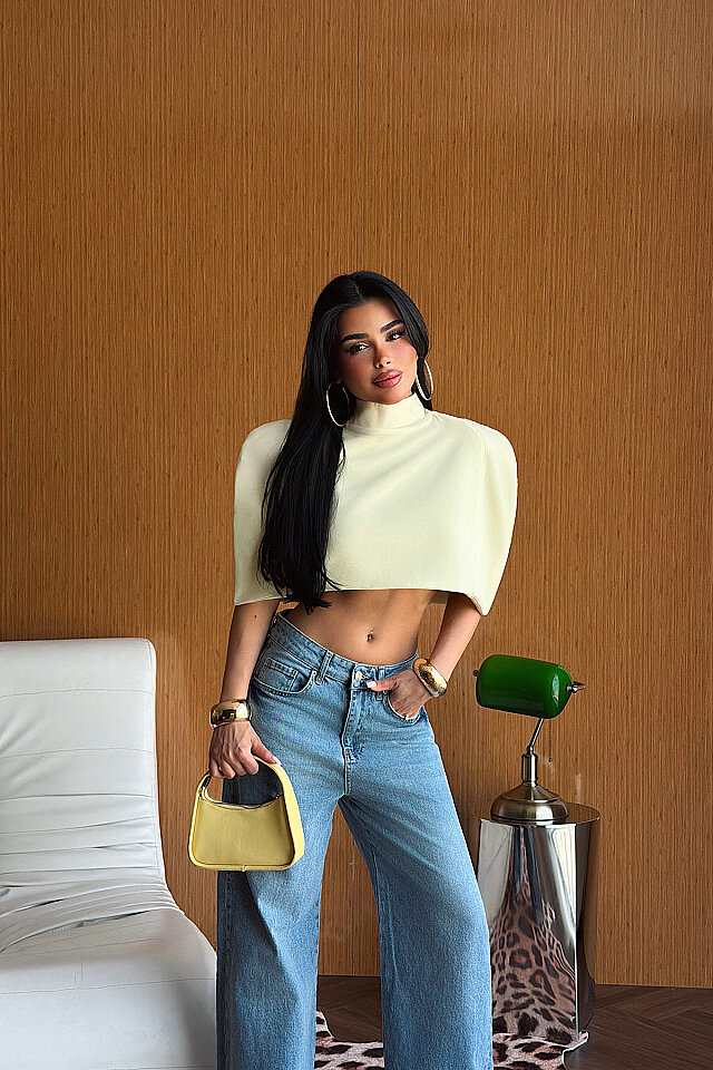 Sarı Suuti Crop Bluz ATE-5300 - 3
