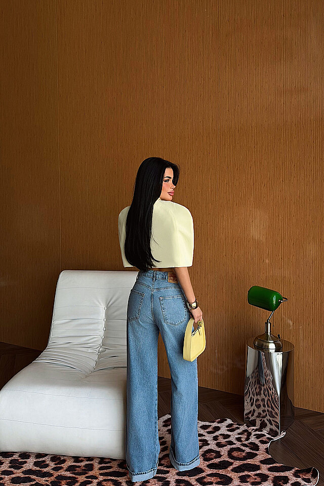 Sarı Suuti Crop Bluz ATE-5300 - 4