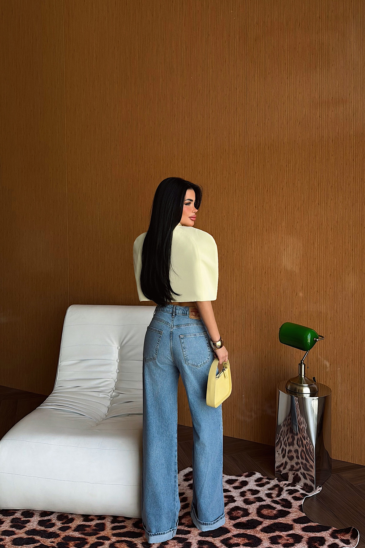 Sarı Suuti Crop Bluz - 4