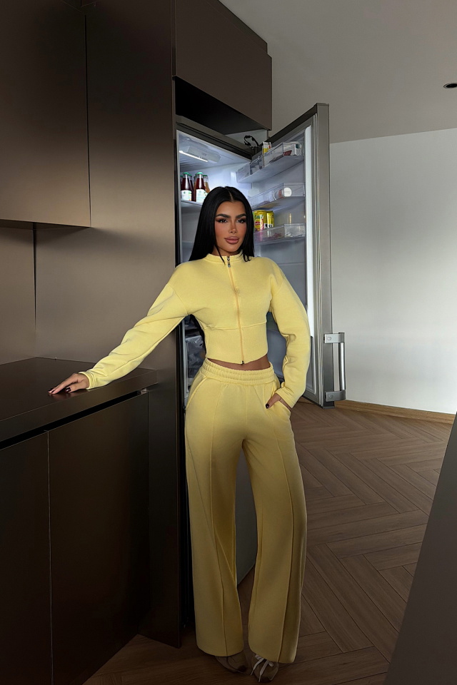 Sarı Doutzen Eşofman Takım ATE-4133 - 1