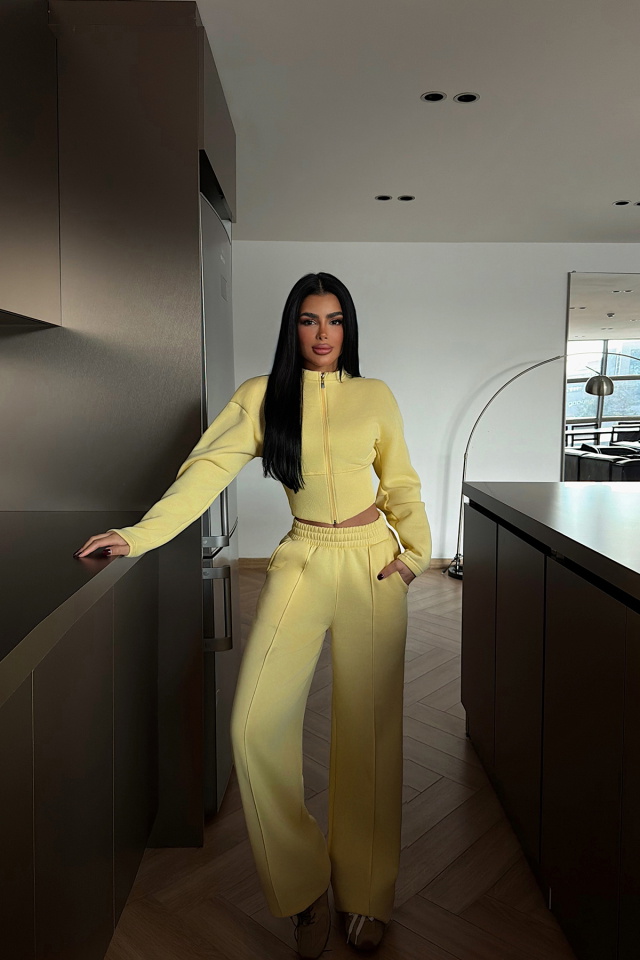 Sarı Doutzen Eşofman Takım ATE-4133 - 2