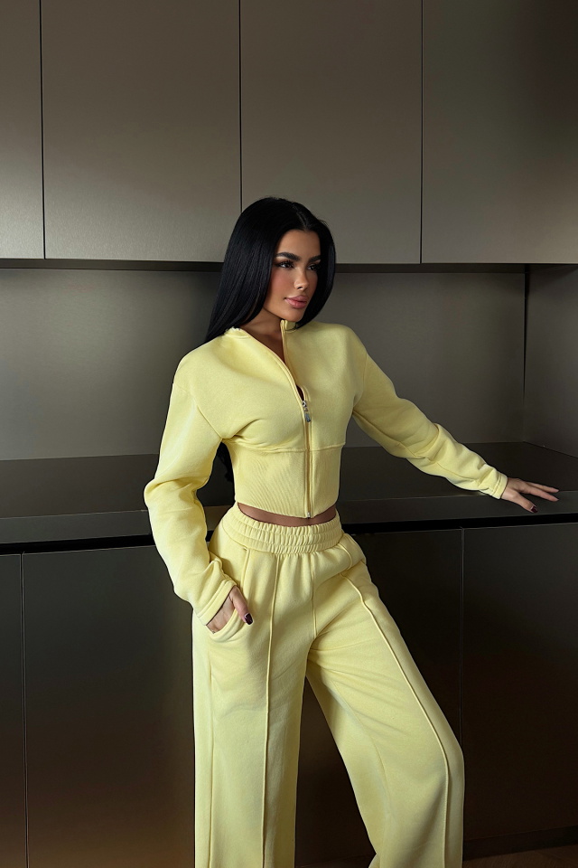 Sarı Doutzen Eşofman Takım ATE-4133 - 3