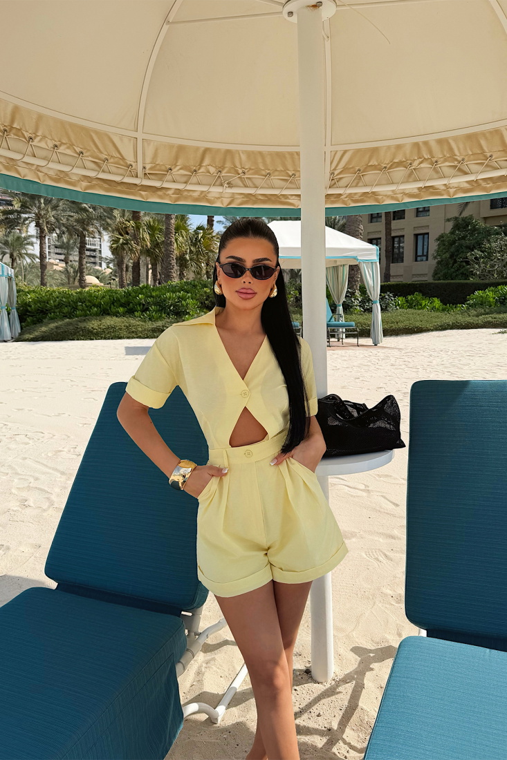 Sarı Ebony Tulum ATE-4687 - EYYO