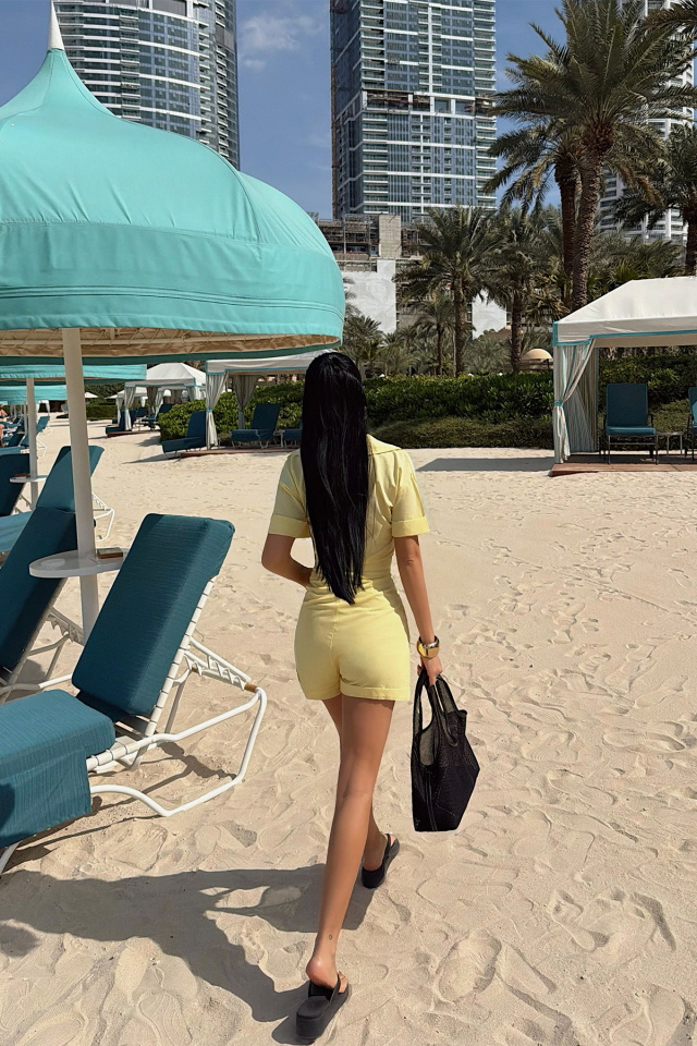 Sarı Ebony Tulum ATE-4687 - 5