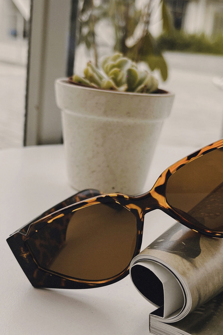 Sarı Leopar Desen Gözlük ATE4689 - EYYO