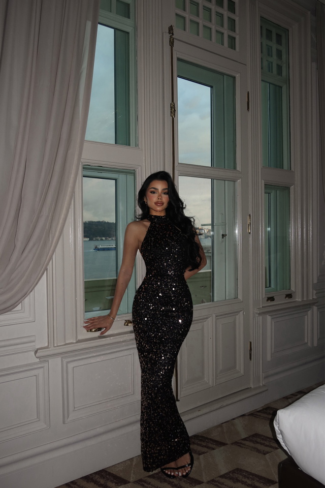 Shion Payetli Elbise ATE-2526 