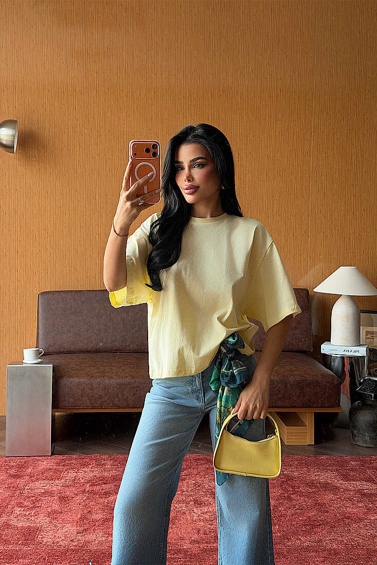 Sarı Riya Tshirt ATE-4939 - EYYO