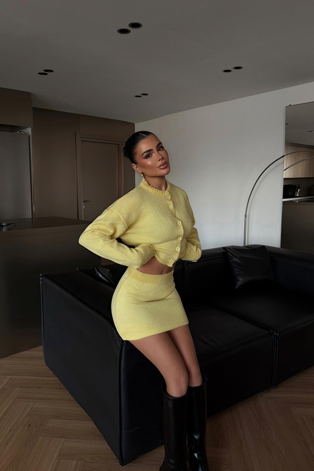 Sarı Kourty triko takım ATE-4629 