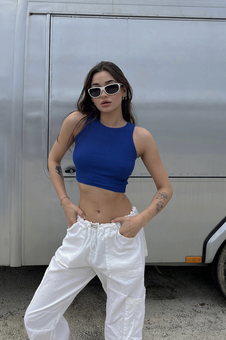 Sax Basic Crop Top ATE6491 - EYYO