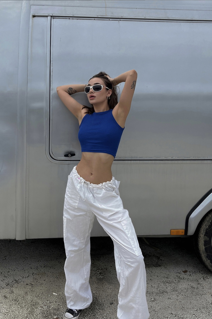 Sax Basic Crop Top ATE6491 - EYYO