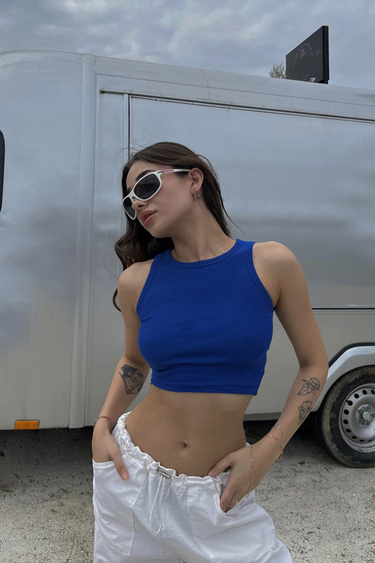 Sax Basic Crop Top ATE6491 - EYYO