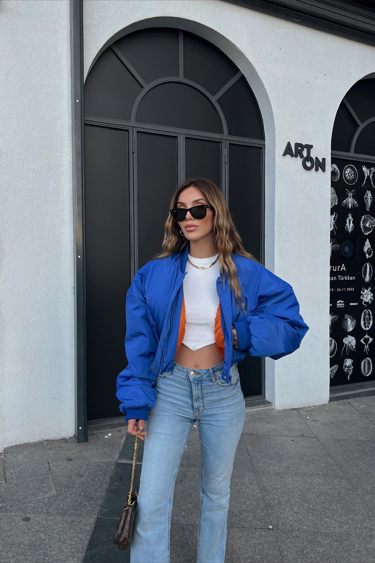 Sax Zippered Jacket ATE2246 - EYYO