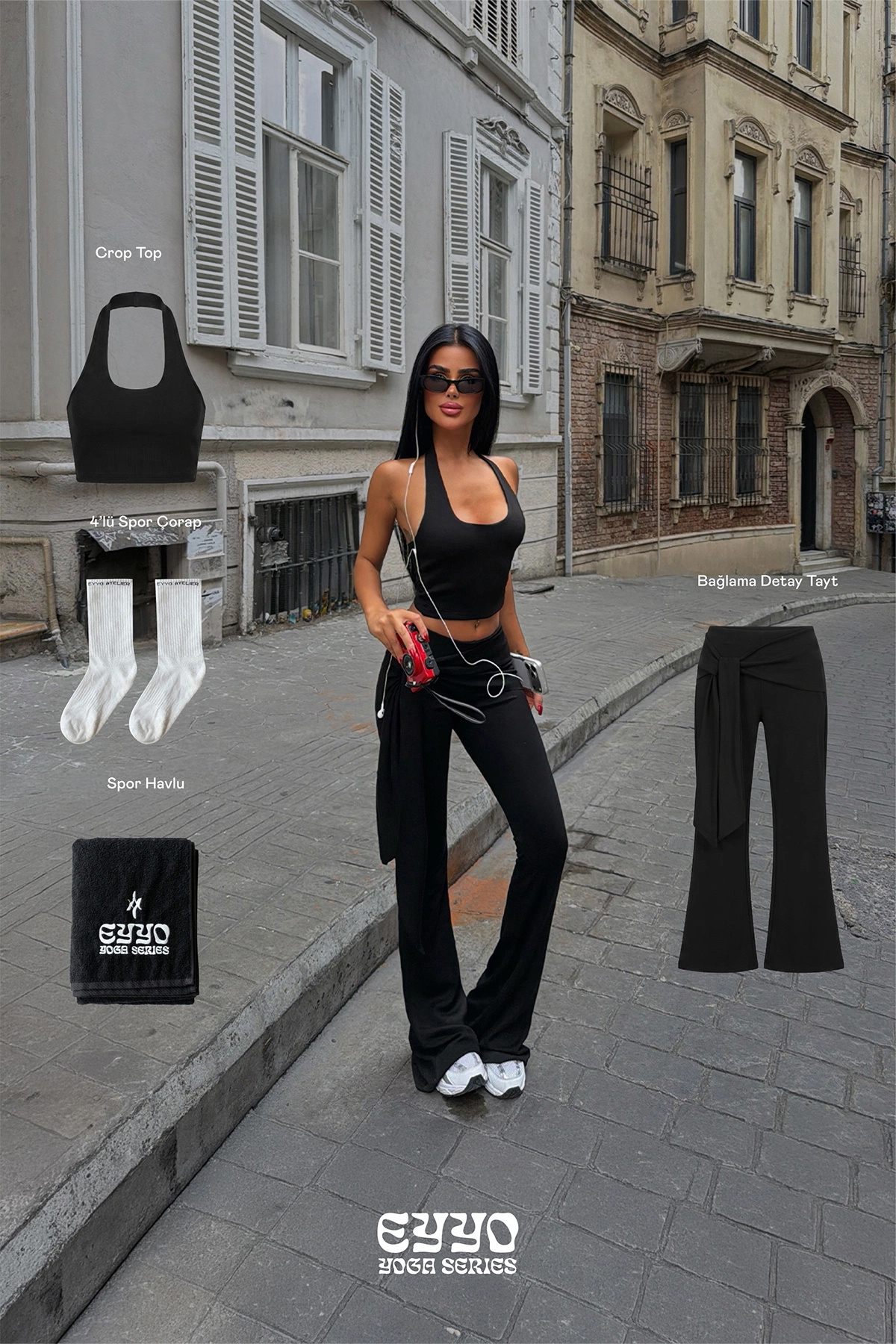Siyah 4 Lü Yoga Set - 1