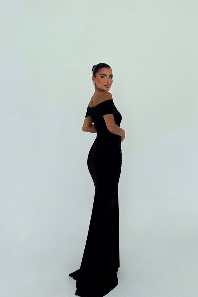 Siyah Allayia Uzun Elbise ATE-3080 - 3