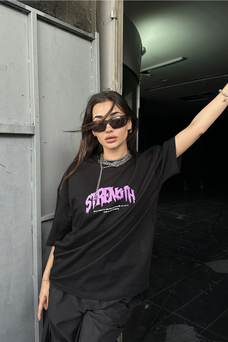 Siyah Arkası Baskılı Tişört ATE7295 - PULMARK