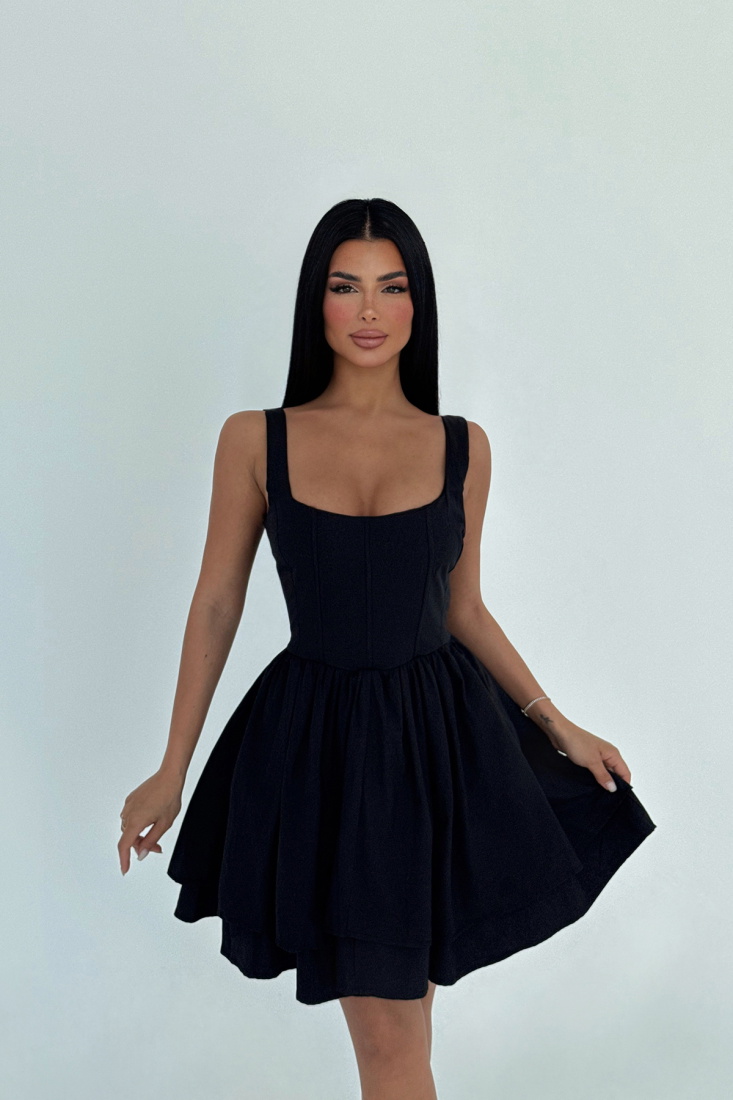 Siyah Askılı Elbise ATE-2551 - EYYO