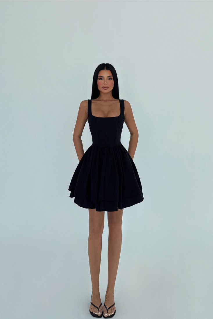 Siyah Askılı Elbise ATE-2551 - EYYO