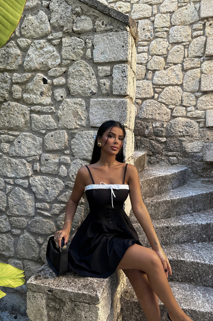 Lexina Dantel Detaylı Elbise ATE-1645 - EYYO