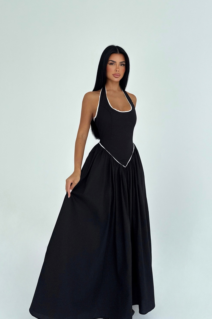 Siyah Neyela Elbise ATE-3460 - EYYO