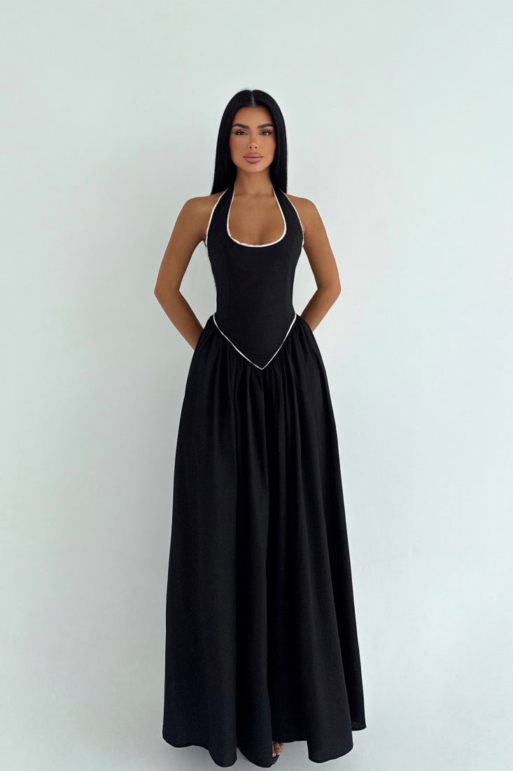 Siyah Neyela Elbise ATE-3460 - EYYO