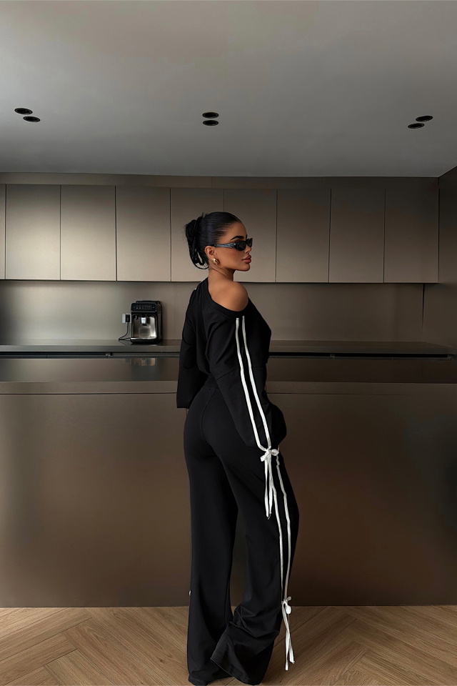 Siyah Calesia Eşofman Takımı ATE-4455 - 4