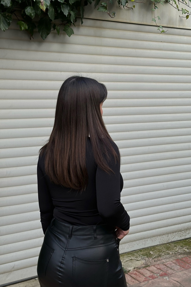 Siyah Bağlamalı Bodysuit ATE3469 - 2