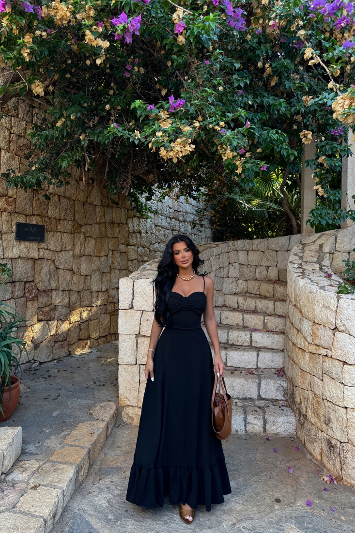 Siyah Calisto Elbise ATE-1447 - EYYO