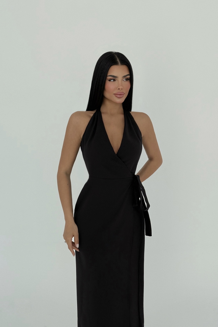 Siyah Adria Uzun Elbise ATE-2607 - EYYO