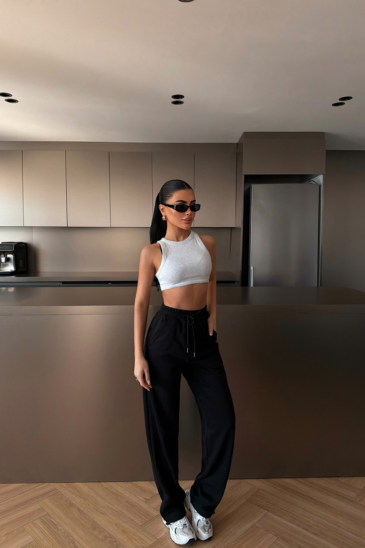 Siyah Bağlamalı Eşofman ATE-4889 - EYYO