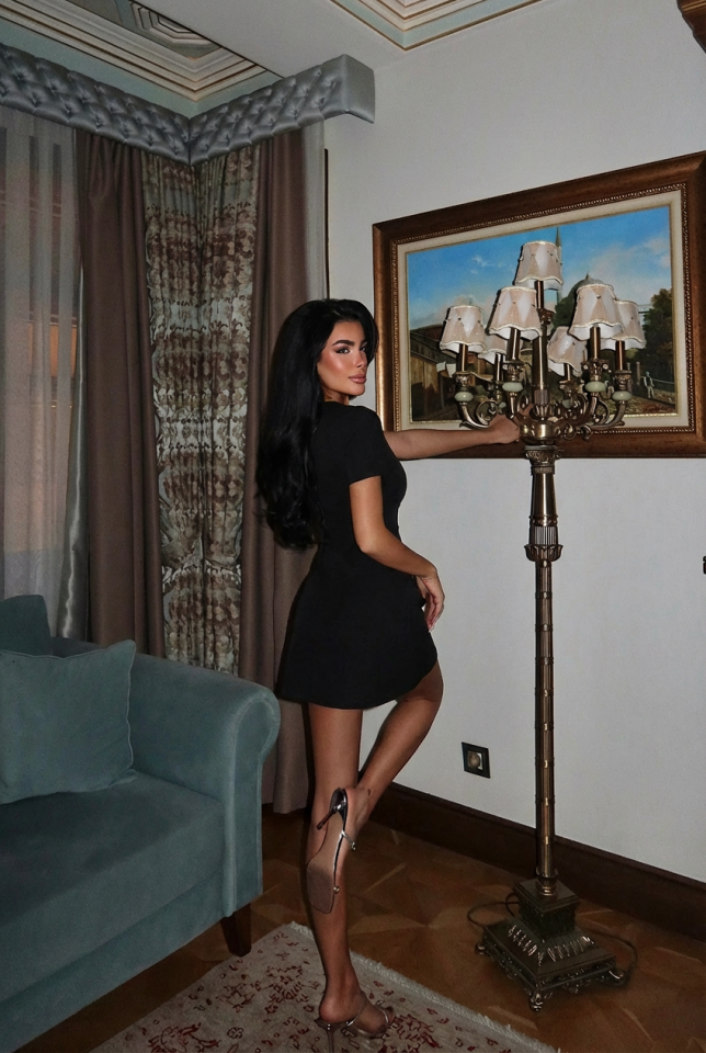 Siyah Deserae Mini Fiyonklu Elbise ATE-2943 - 3