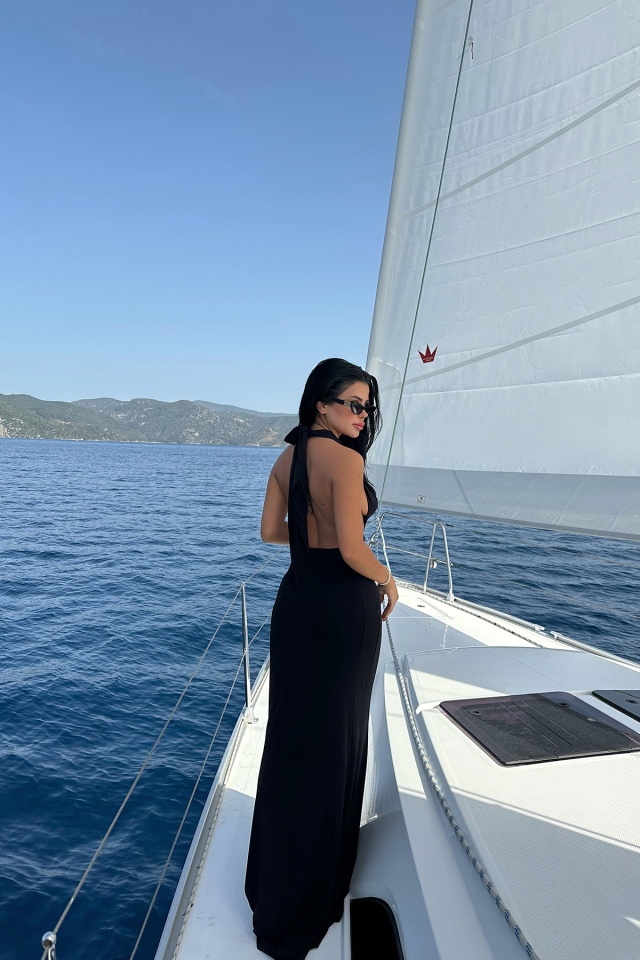 Pamella Sırt Dekolte Uzun Elbise ATE-0995 - 7
