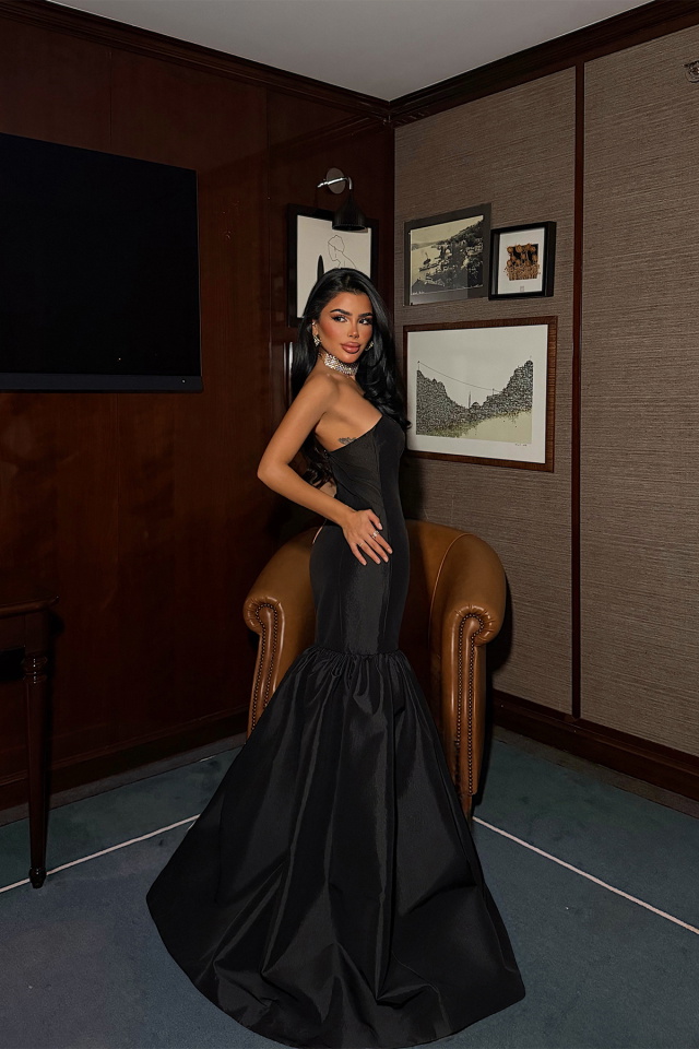 Siyah Borgena Abiye ATE-4423 - 3