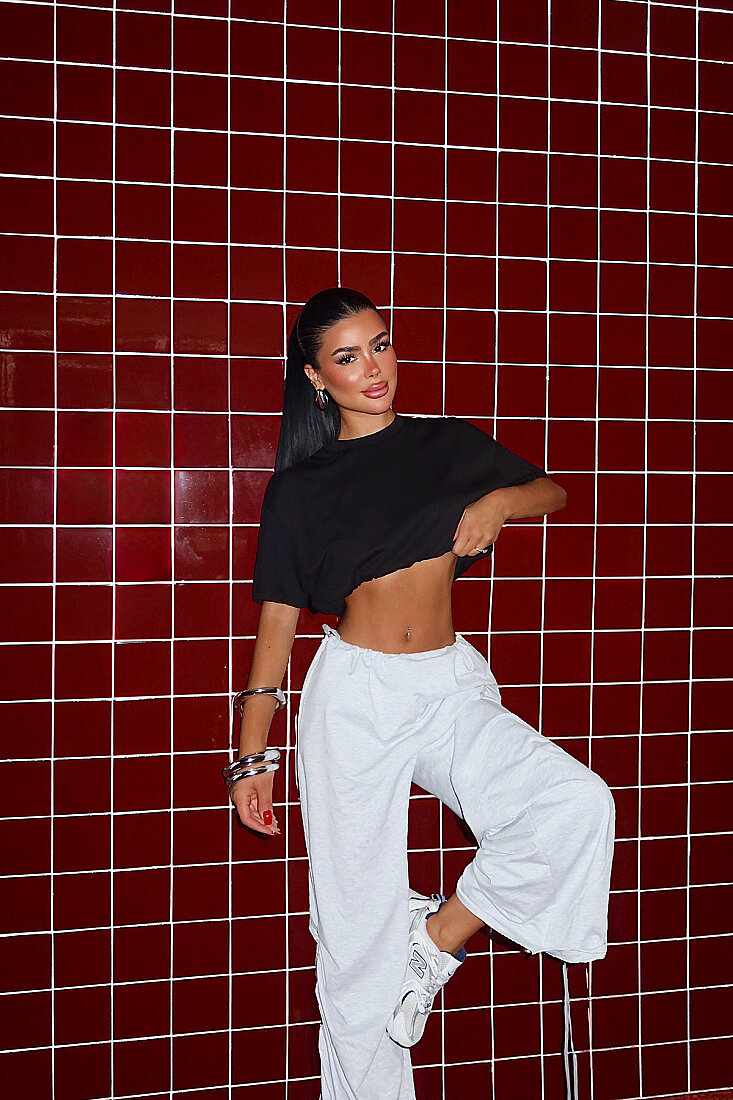 Siyah Basic Crop Top (1)