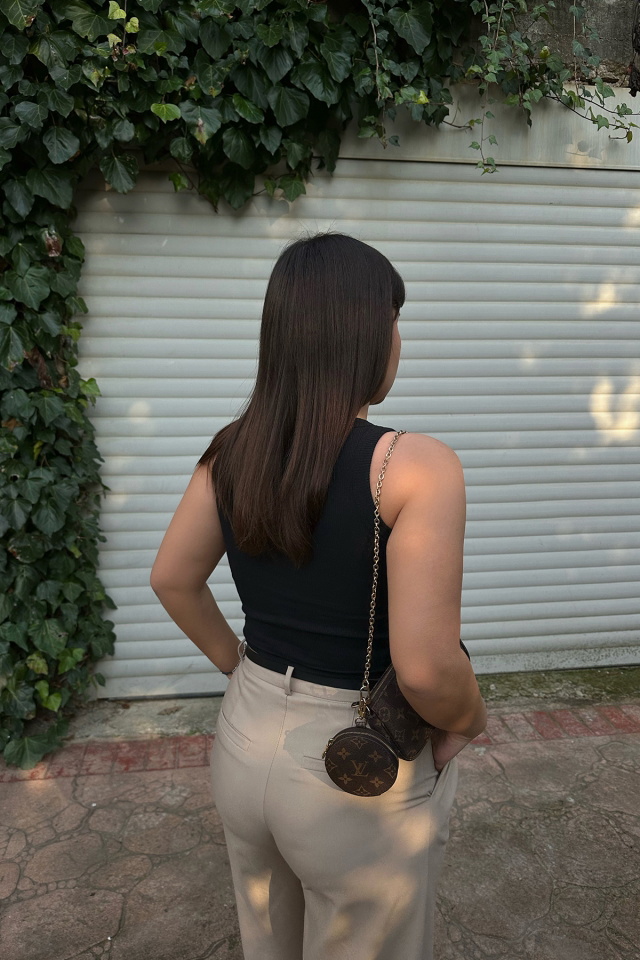 Siyah Basic Crop Top ATE3462 - 2