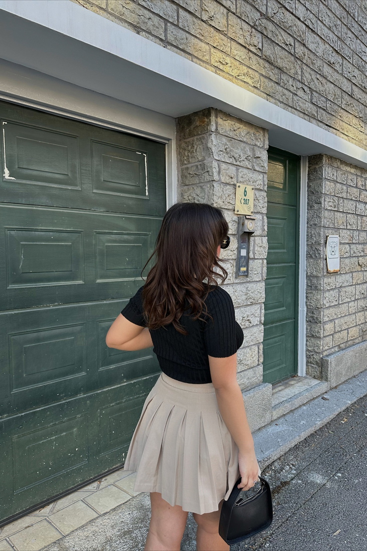 Siyah Basic Crop Top ATE3987 - JOMOFU