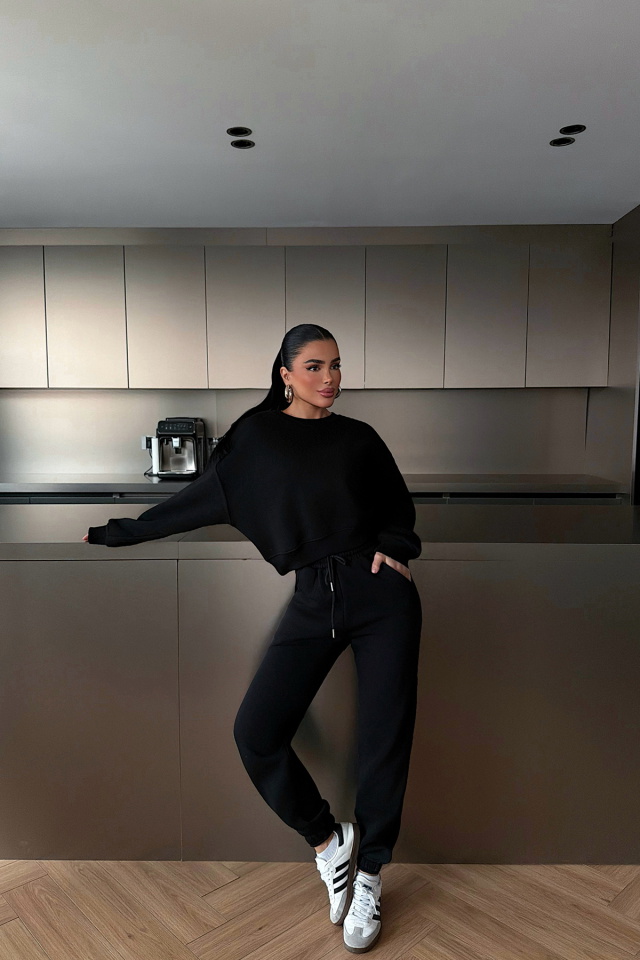 Siyah Beatrix Eşofman Takımı ATE-4725 - 2