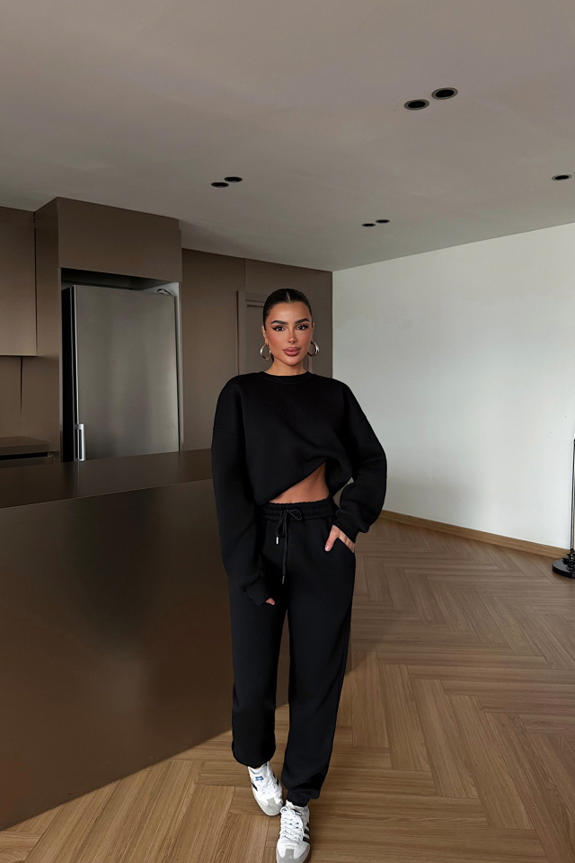 Siyah Beatrix Eşofman Takımı ATE-4725 - 3